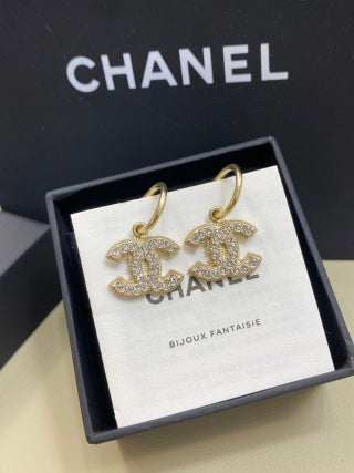 CHANEL Celestara Diamond Accent Drop Earrings