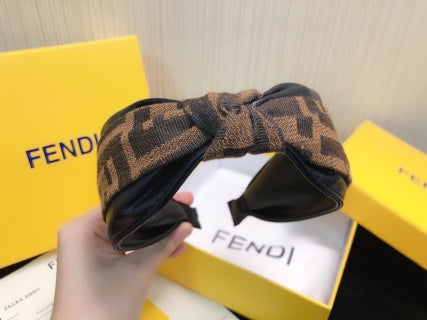Fendi Mocha Ribbon FF Knot Headband