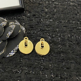 FENDI Medallion Link Drop Earrings