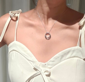 Cartier Aurelia Double Halo Diamond Pendant Necklace