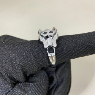 Cartier smooth-finish panther head ring