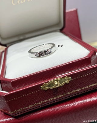 Cartier narrow-width ring with English lettering