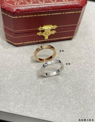 Cartier narrow-width ring with English lettering