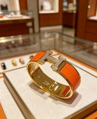 Hermès H Perforé Wide Cuff Bracelet 20mm