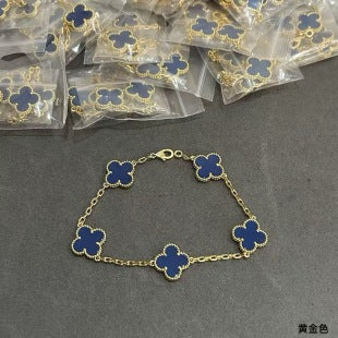 Van Cleef & Arpels Midnight Blue Clover Link Bracelet