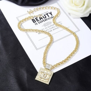 CHANEL Valentina Gold Medallion Chain Necklace