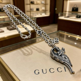 Gucci Winged Horse Charm Chain Necklace