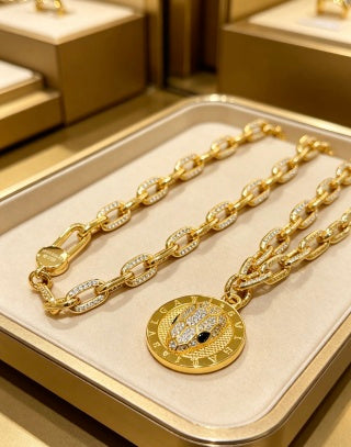 Bvlgari Gold Medallion Statement Necklace – Elegant Luxury Jewelry